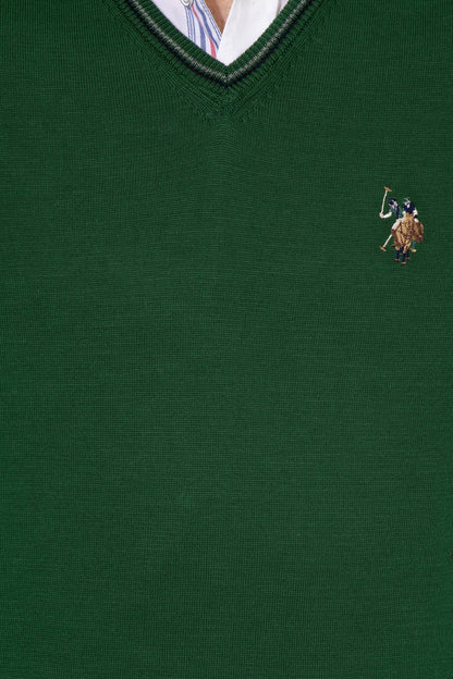Green Knitting Jumper U.S. Polo Assn.
