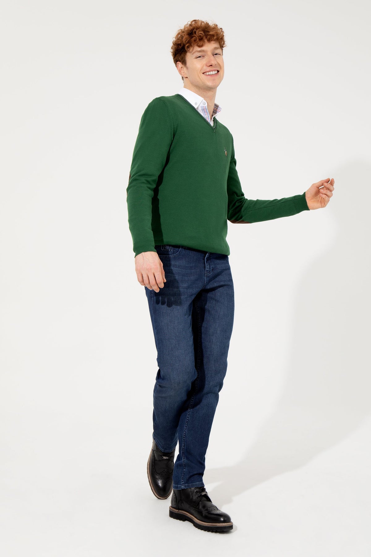 Green Knitting Jumper U.S. Polo Assn.