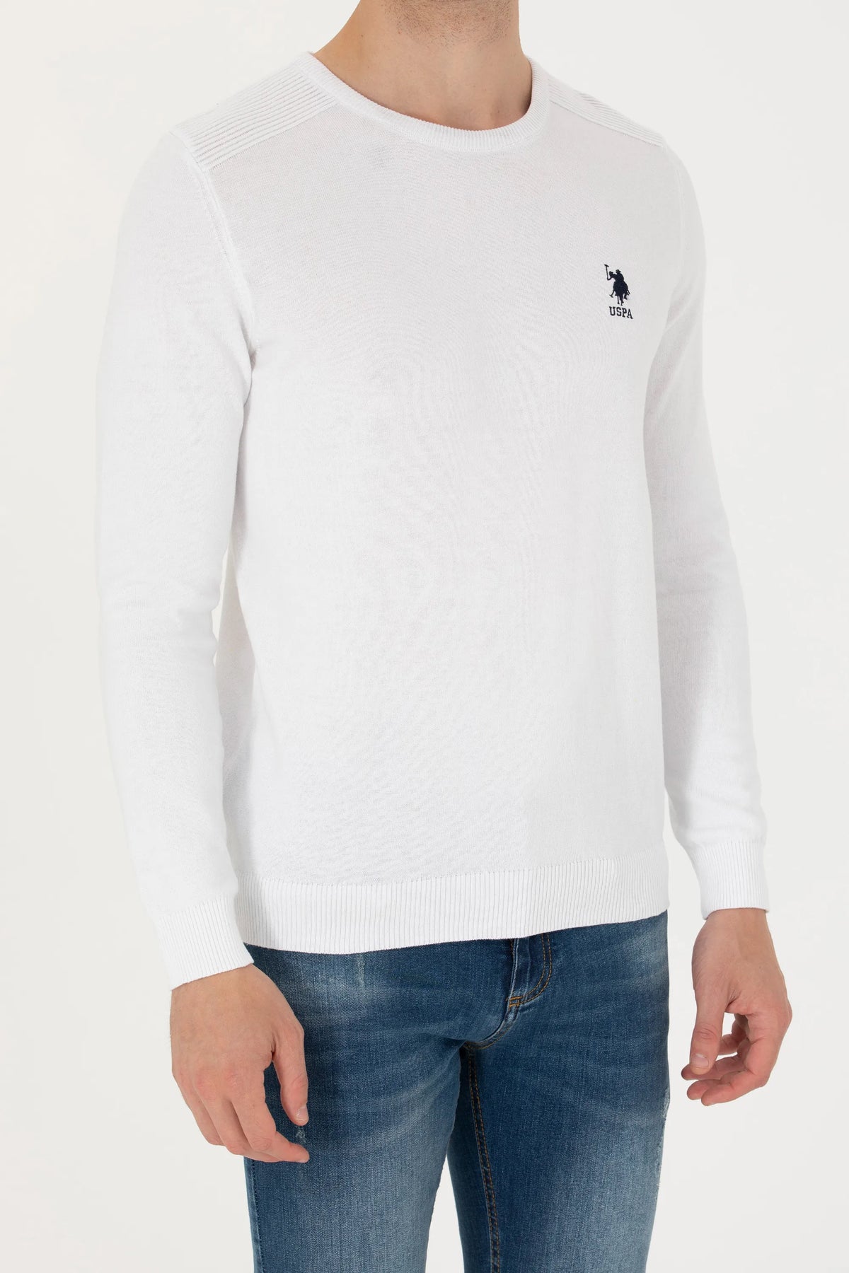 U.S. Polo Assn. White Men White Long Sleeve T-Shirt SKU: G081SZ0TK0 1629680_VR013 Image 06
