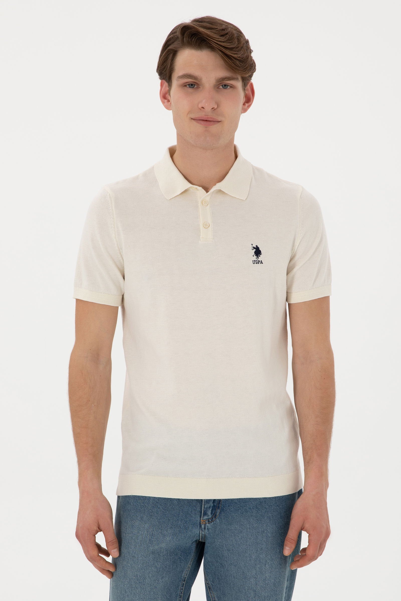 U.S. Polo Assn._Cream Polo Shirt_G081SZ0TK0 2100036_VR071_01