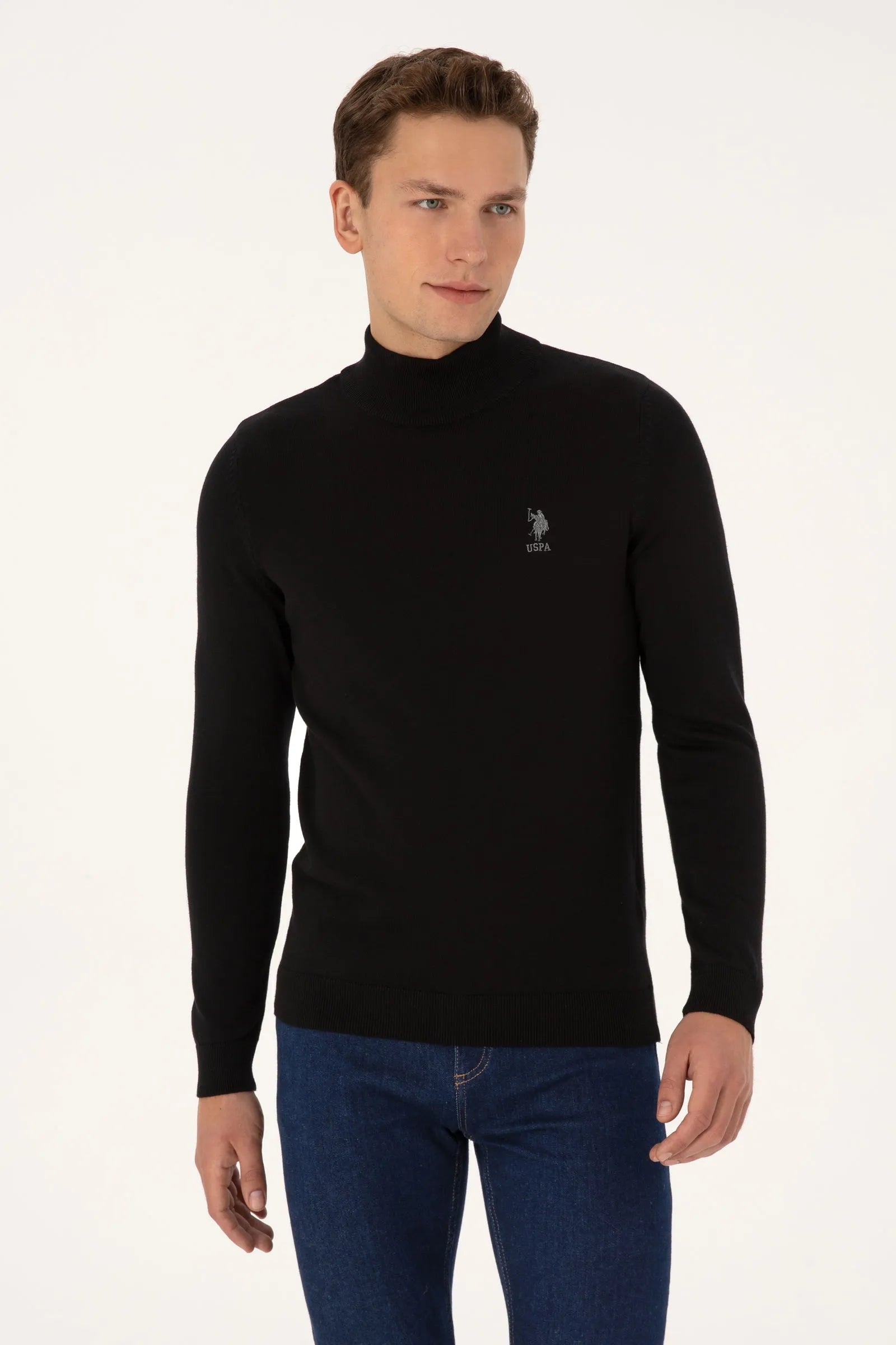 U.S. Polo Assn._Black_Black Turtle-neck Pullover_G081SZ0TK0 2226849_VR046_01