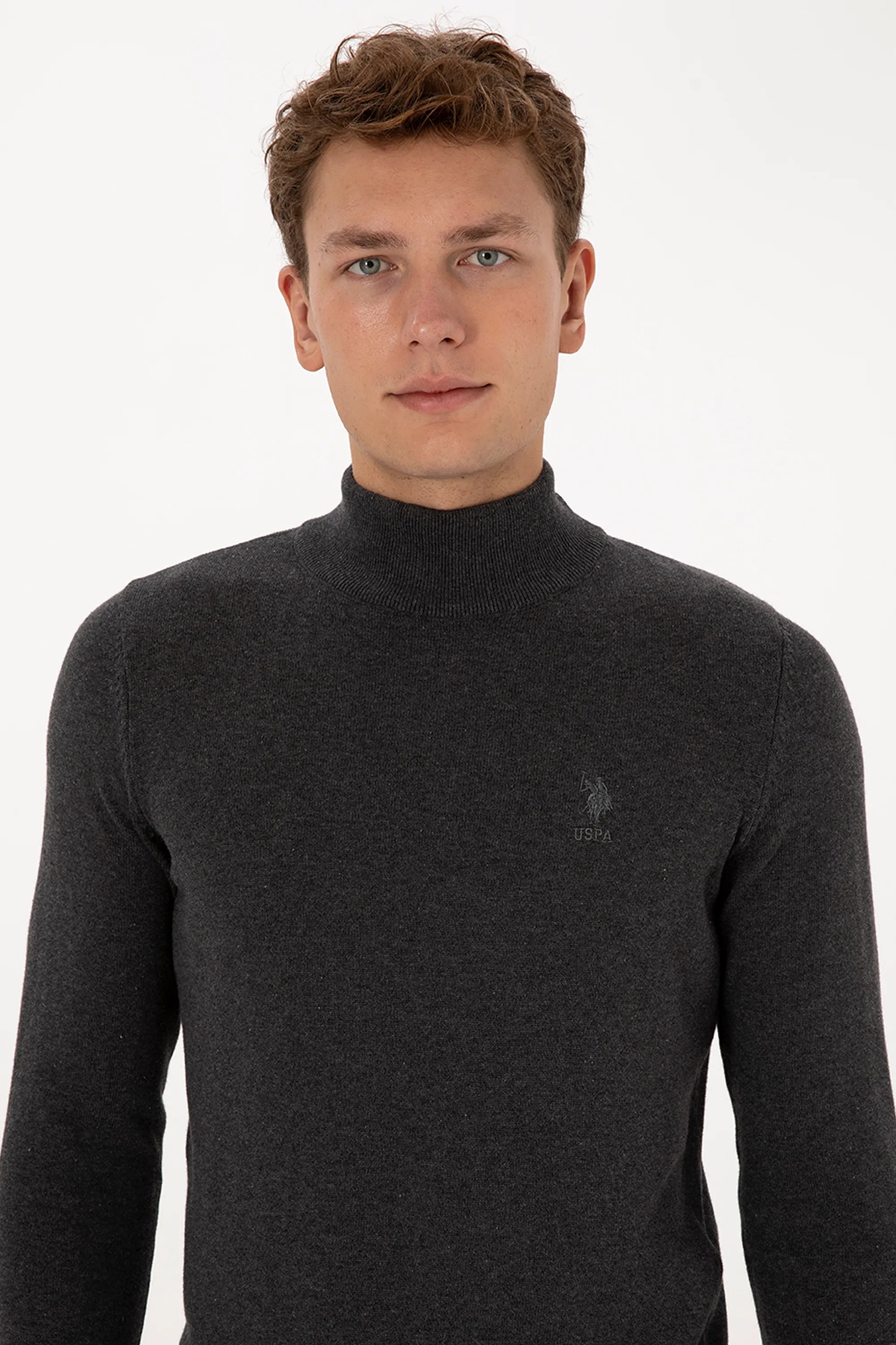 U.S. Polo Assn._Anthracite Mela_Anthracite Mela Turtle-neck Pullover_G081SZ0TK0 2226849_VR081_02