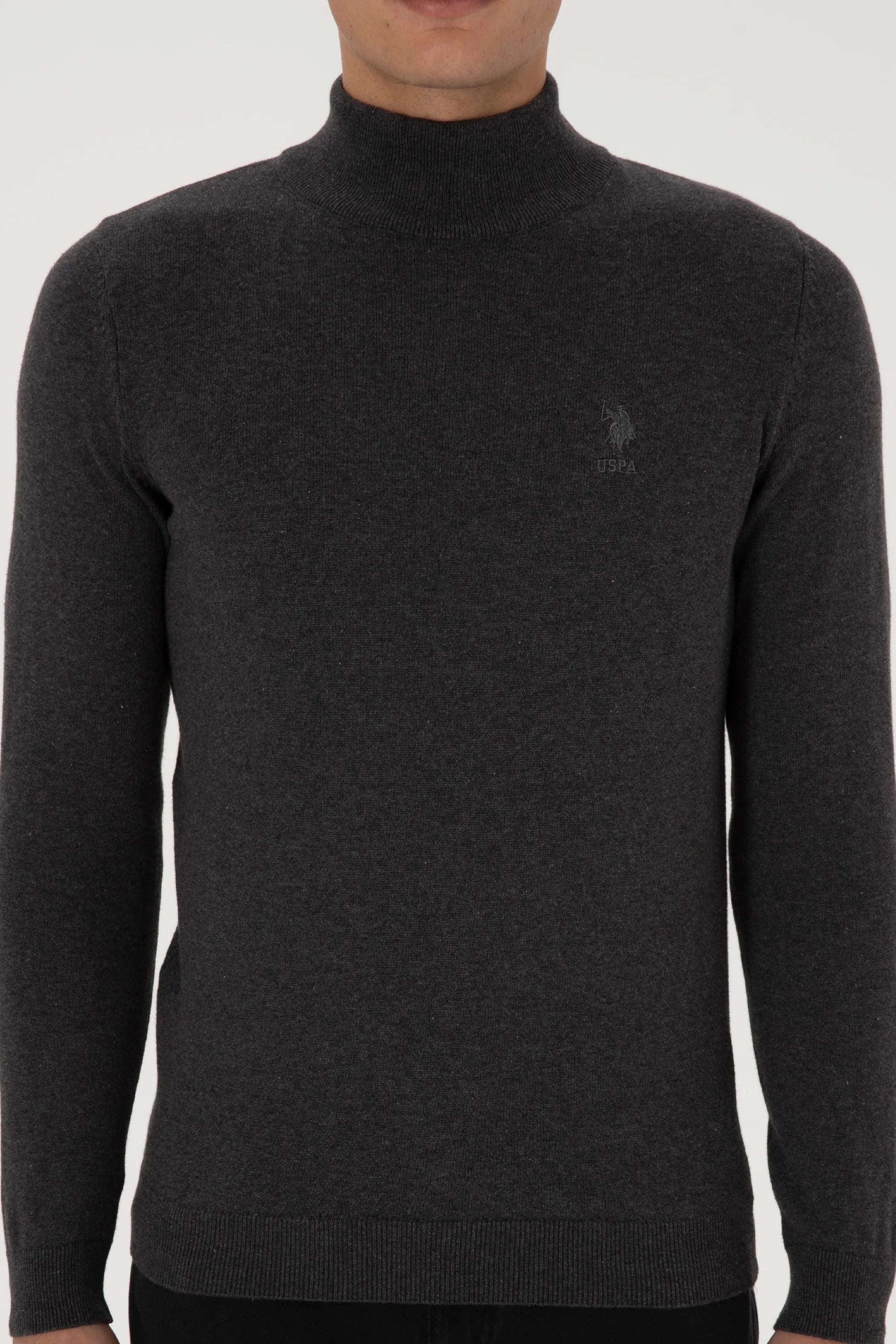 U.S. Polo Assn._Anthracite Mela_Anthracite Mela Turtle-neck Pullover_G081SZ0TK0 2226849_VR081_06