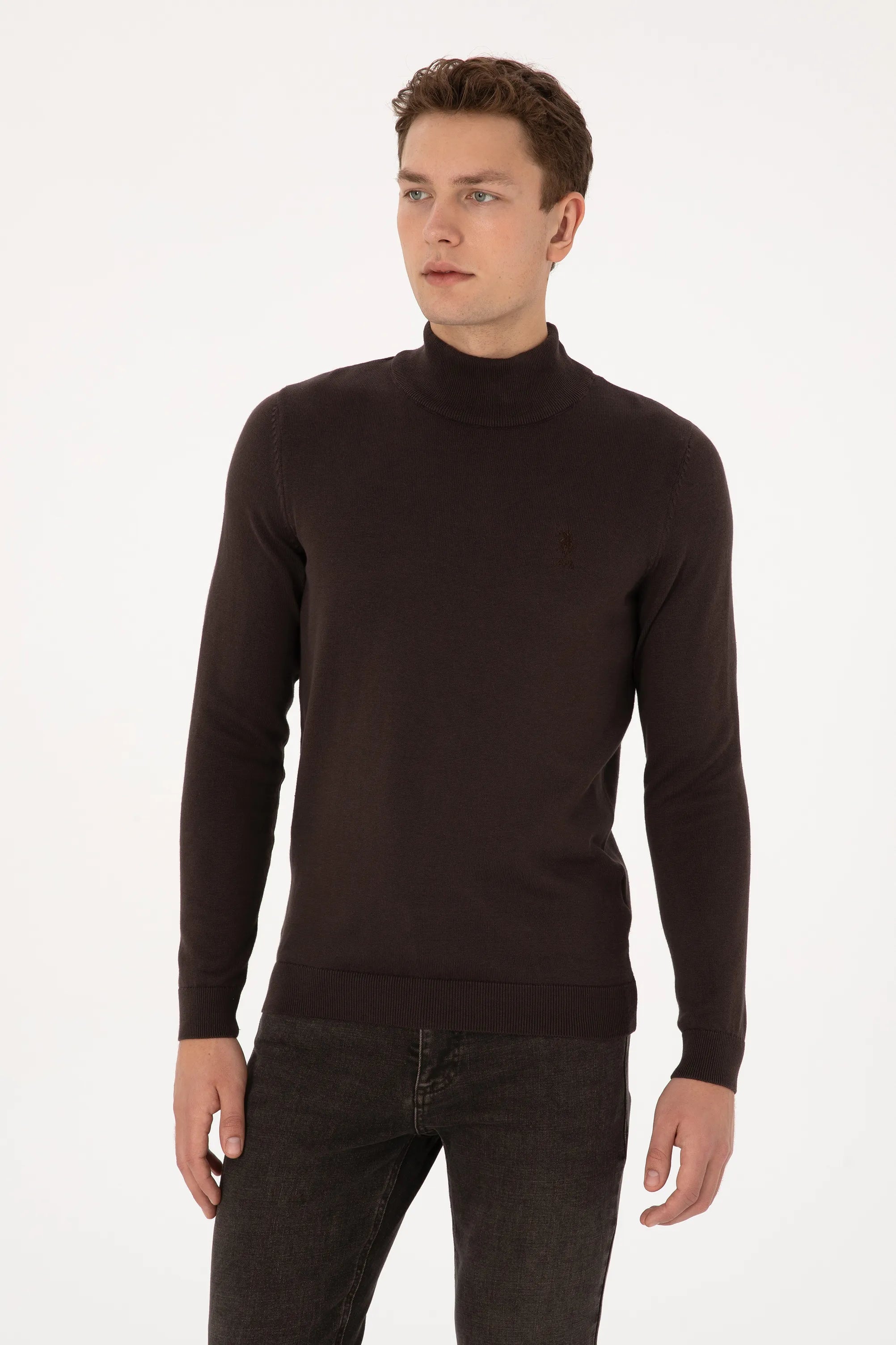 U.S. Polo Assn._Dark Brown_Dark Brown Turtle-neck Pullover_G081SZ0TK0 2226849_VR084_03