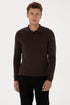 U.S. Polo Assn._Dark Brown_Dark Brown Long Sleeve Polo Shirt_G081SZ0TK0 2227111_VR084_01