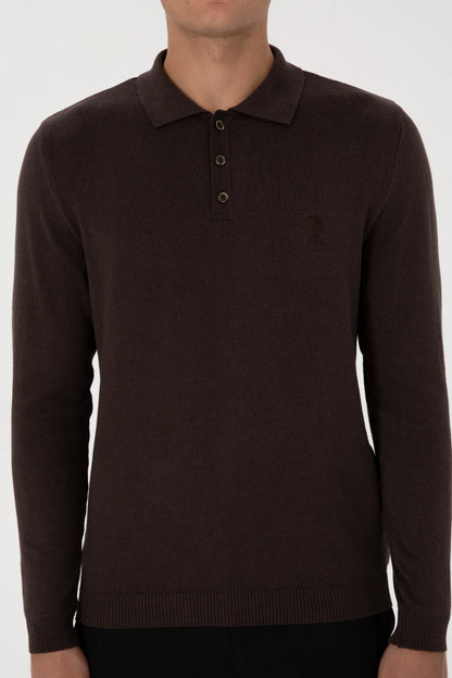 U.S. Polo Assn._Brown_Dark Brown Long Sleeve Polo Shirt_G081SZ0TK0 2227111_VR084_06