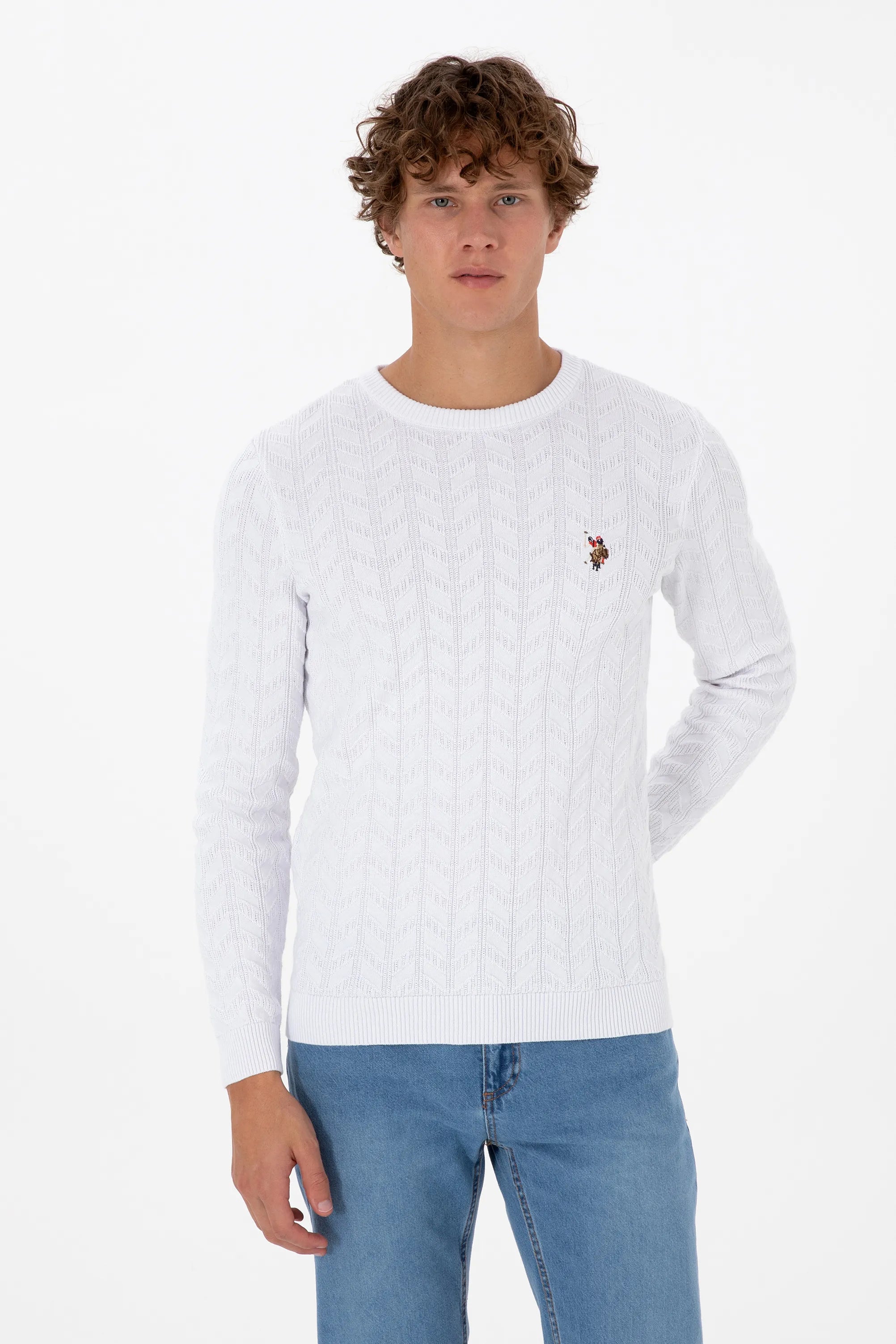 U.S. Polo Assn._White_White Knitted Pullover_G081SZ0TK0 2227375_VR013_03