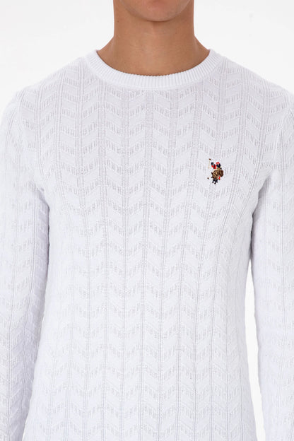 U.S. Polo Assn._White_White Knitted Pullover_G081SZ0TK0 2227375_VR013_06
