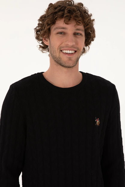 U.S. Polo Assn._Black_Black Knitted Pullover_G081SZ0TK0 2227375_VR046_02
