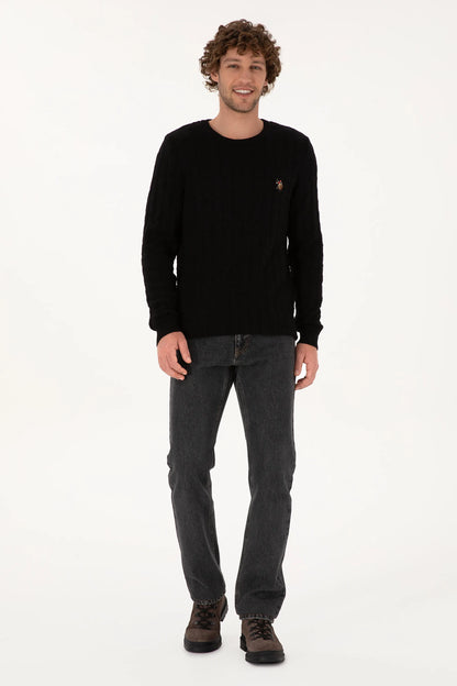 U.S. Polo Assn._Black_Black Knitted Pullover_G081SZ0TK0 2227375_VR046_04