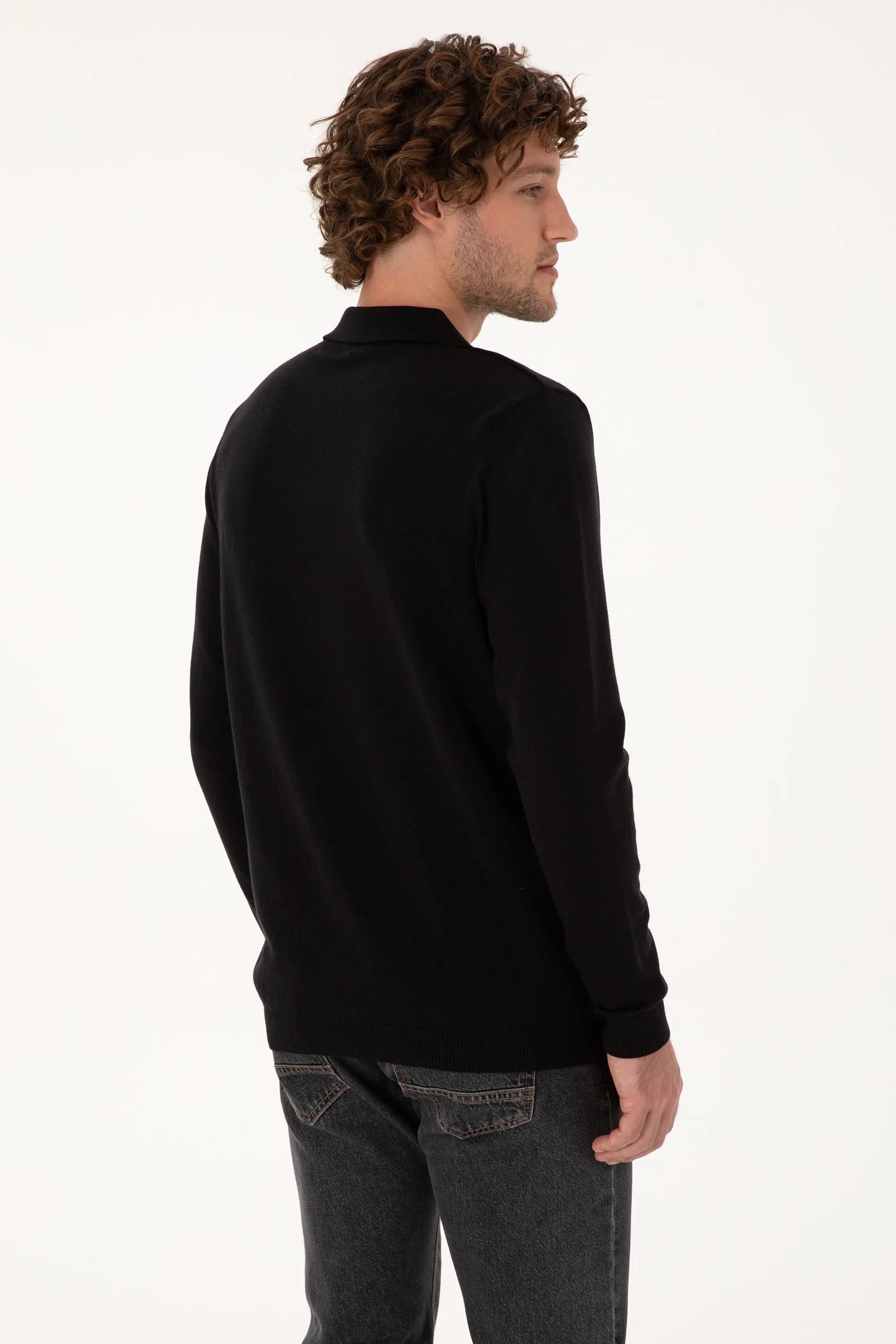 U.S. Polo Assn._Black_Black Polo Shirt With Zipper_G081SZ0TK0 2236535_VR046_05