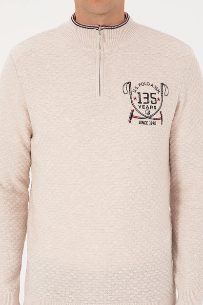 U.S. Polo Assn._Cream Color Me_Cream Color Me Sweater With Zipper_G081SZ0TK0 2246552_VR159_06
