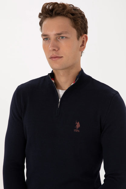 U.S. Polo Assn._Navy_Navy Pullover With Zipper_G081SZ0TK0 2334906_VR033_02