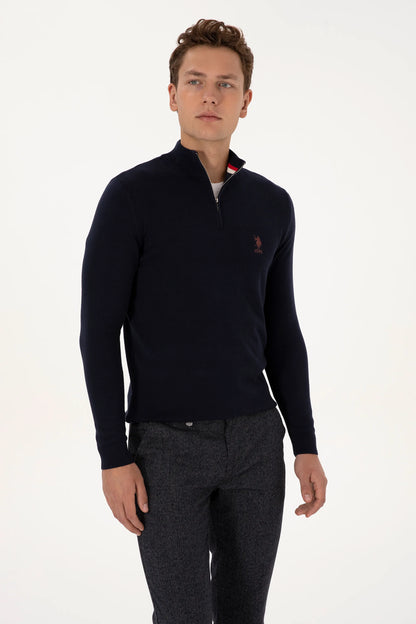 U.S. Polo Assn._Navy_Navy Pullover With Zipper_G081SZ0TK0 2334906_VR033_03