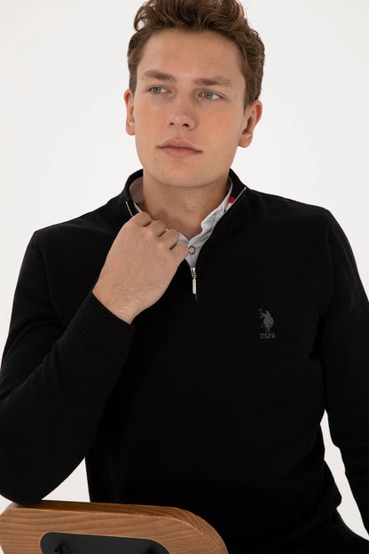 U.S. Polo Assn._Black_Black Pullover With Zipper_G081SZ0TK0 2334906_VR046_02