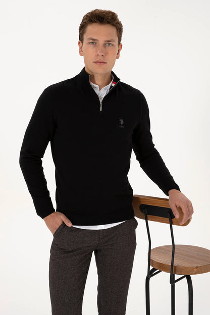 U.S. Polo Assn._Black_Black Pullover With Zipper_G081SZ0TK0 2334906_VR046_03