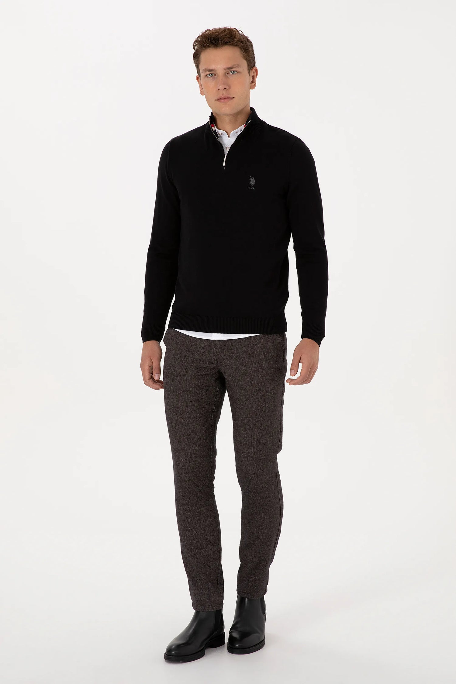 U.S. Polo Assn._Black_Black Pullover With Zipper_G081SZ0TK0 2334906_VR046_04