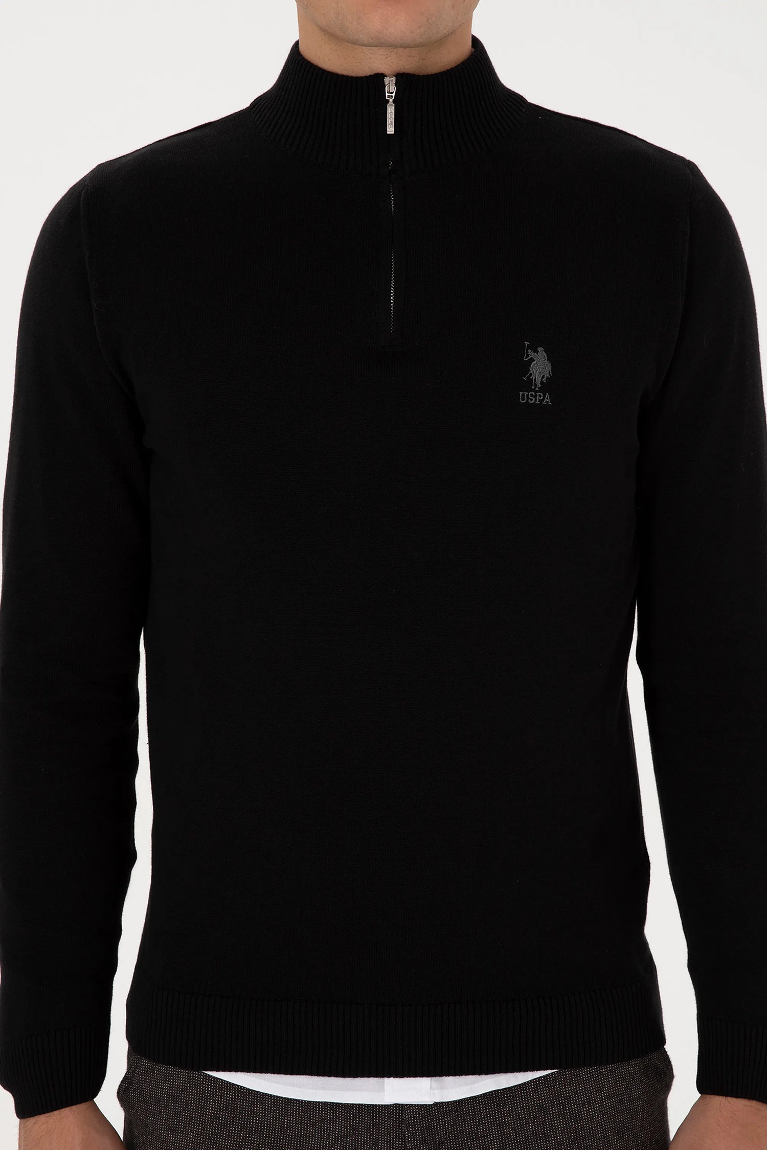U.S. Polo Assn._Black_Black Pullover With Zipper_G081SZ0TK0 2334906_VR046_06