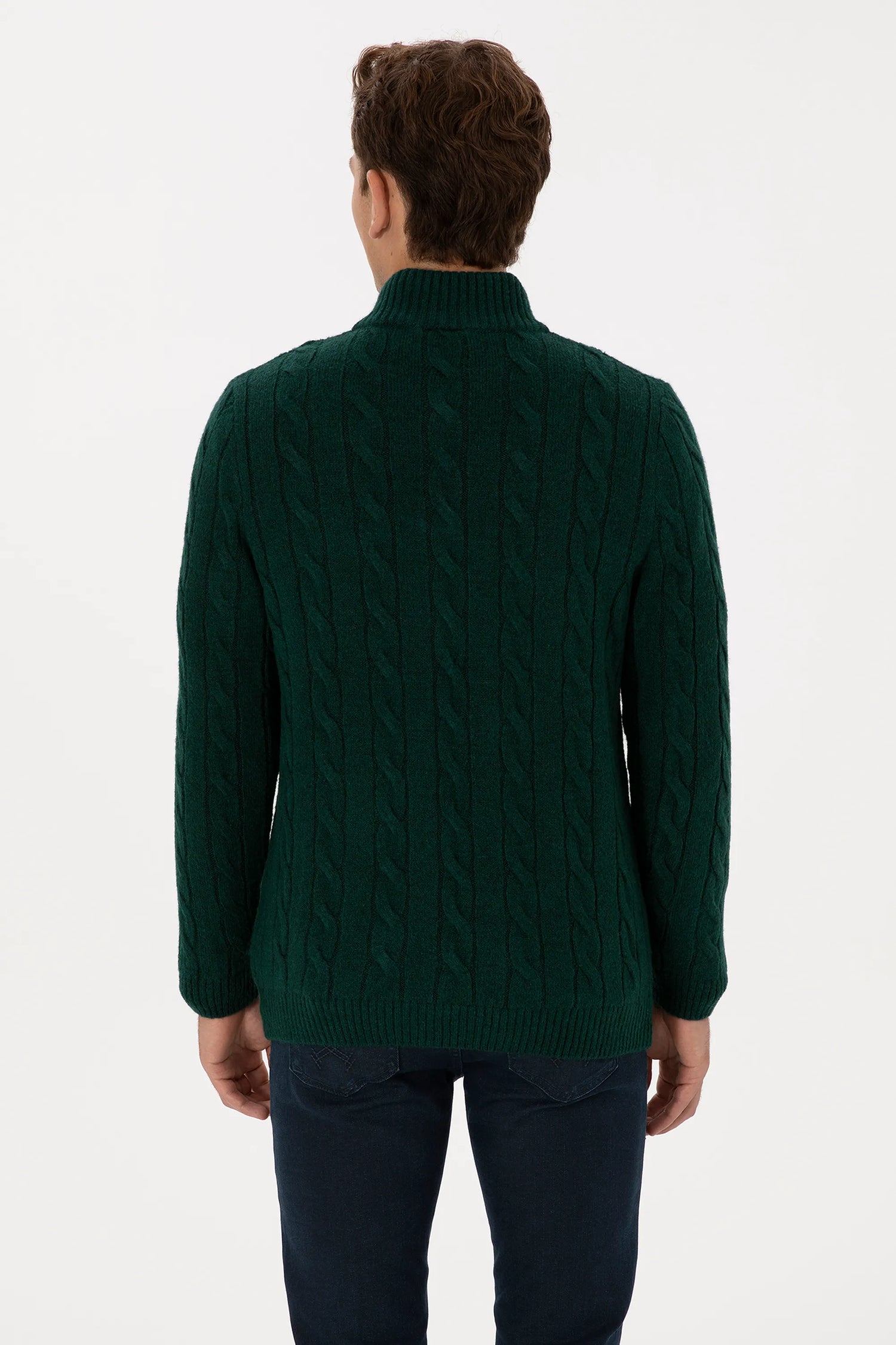 U.S. Polo Assn._Dark Green_Dark Green Sweater With Zipper_G081SZ0TK0 2335377_VR079_05
