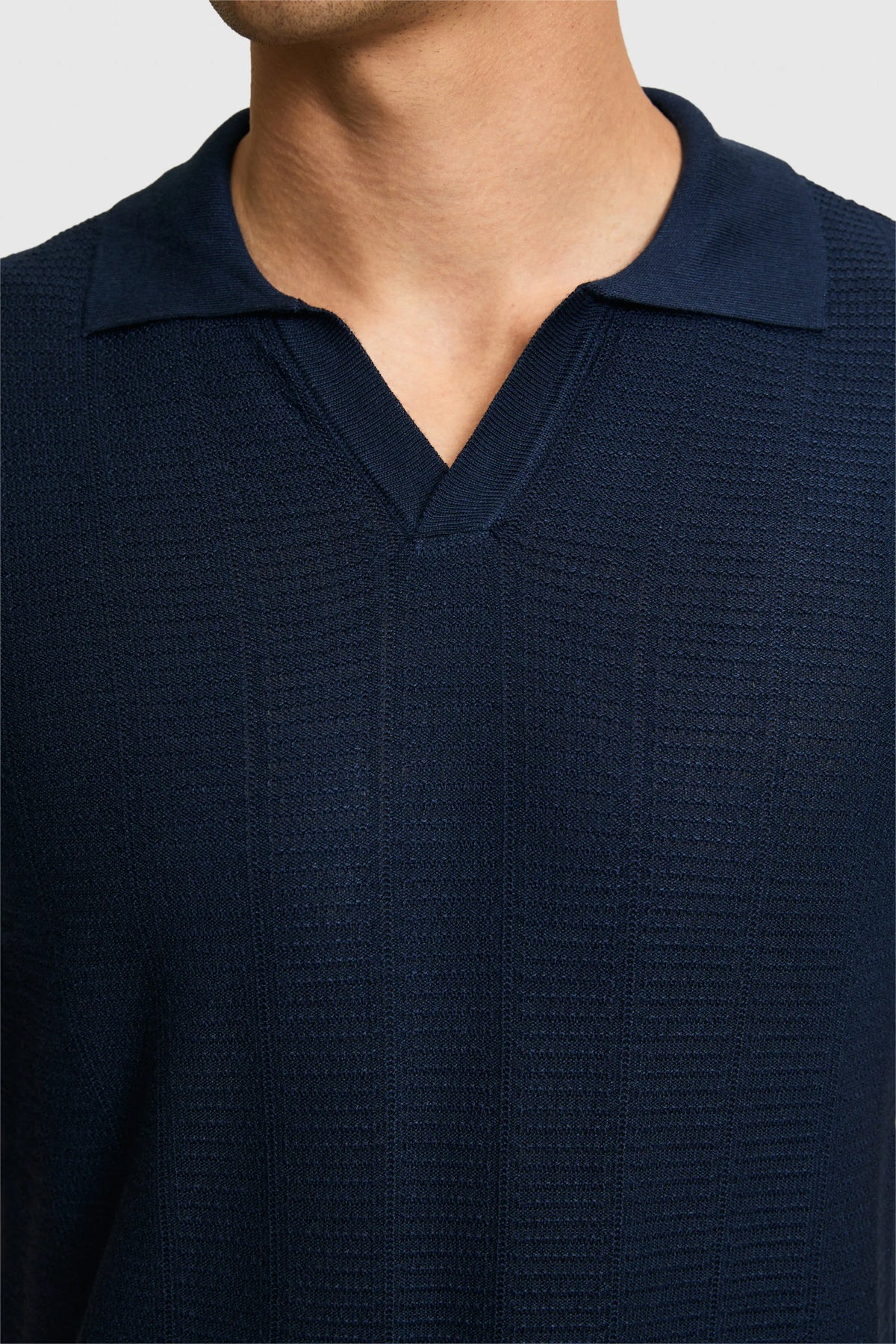 U.S. Polo Assn. Navy Men Navy Short Sleeve Knitted Open Collar Polo Shirt SKU: G081SZ0TK0 PU-9406_VR033 Image 06
