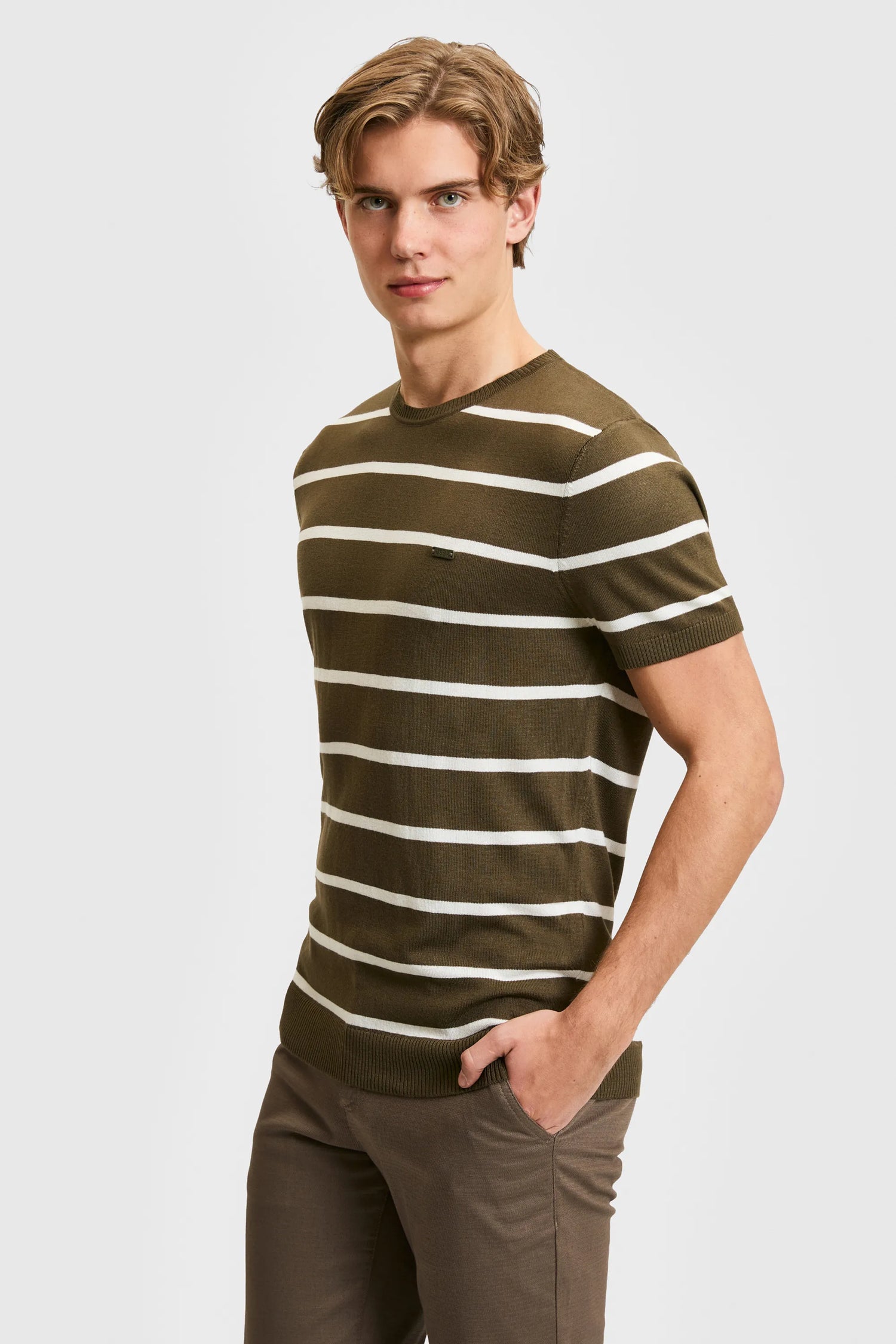 U.S. Polo Assn. Dark Khaki Men Dark Khaki Knitting Jumper SKU: G081SZ0TK0 PU-9409_VR111 Image 02
