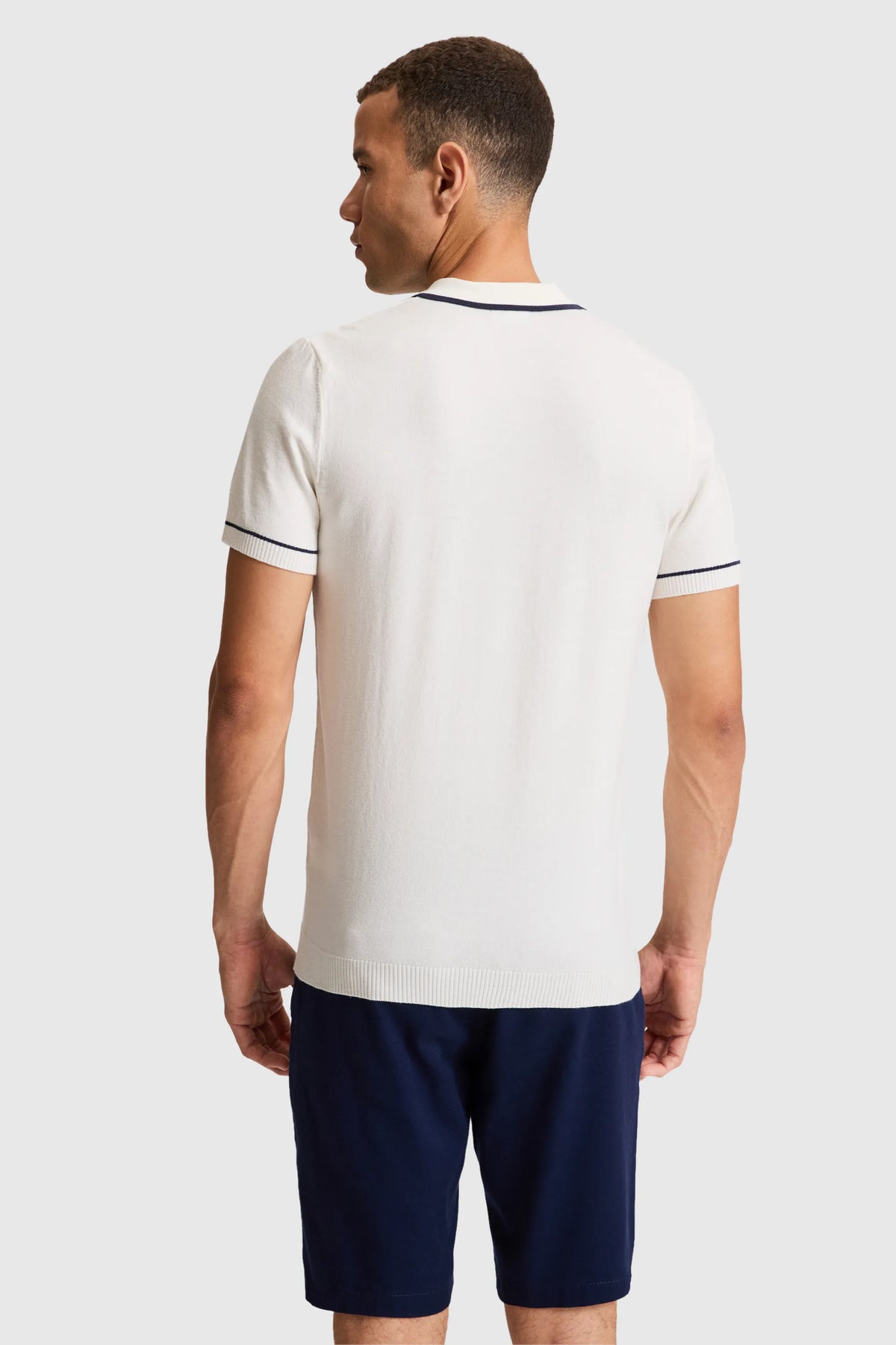 U.S. Polo Assn. Pearl Men Pearl Short Sleeve Tipped Collar Polo Shirt SKU: G081SZ0TK0 PU-9469_VR256 Image 05