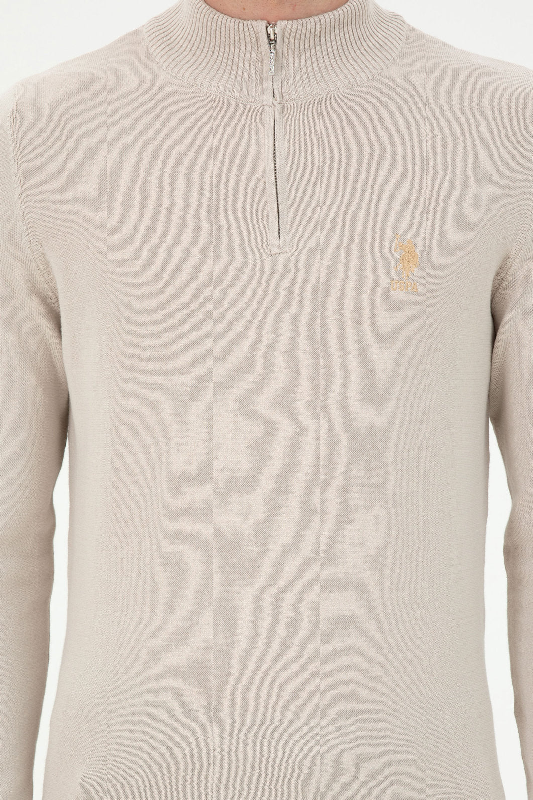 Beige Knitwear Sweater with Zipper_G081SZ0TK0 1954980_VR049_06