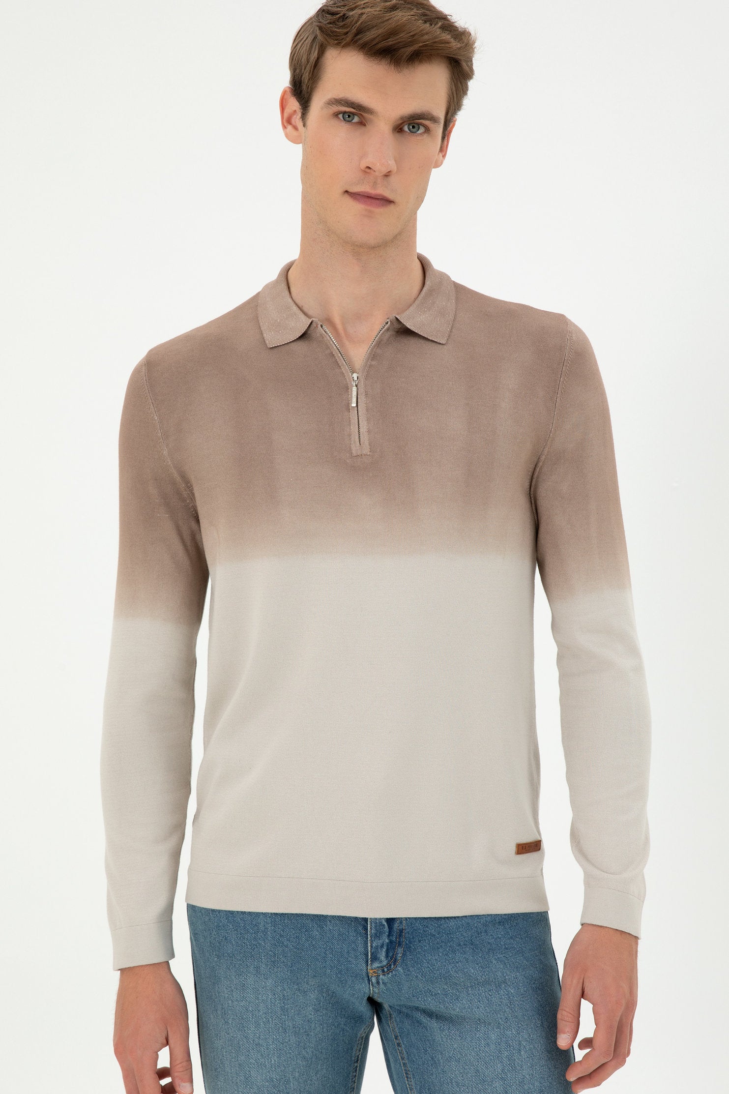 Multi-Color Ombre Knitwear Polo Shirt_G081SZ0TK0 1955036_VR049_03