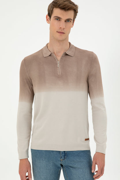 Multi-Color Ombre Knitwear Polo Shirt_G081SZ0TK0 1955036_VR049_03