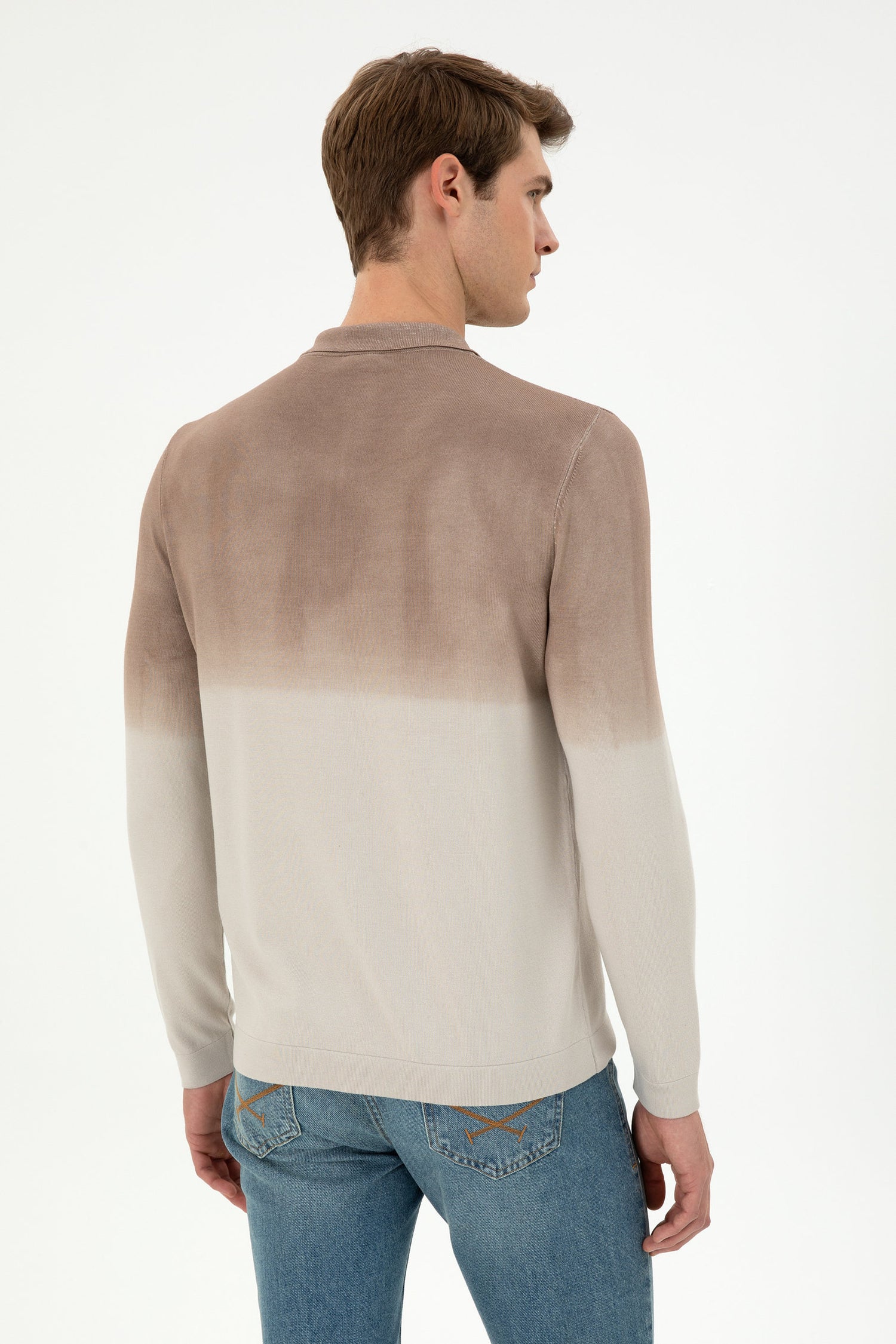 Multi-Color Ombre Knitwear Polo Shirt_G081SZ0TK0 1955036_VR049_06