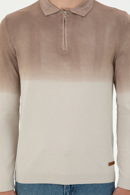 Multi-Color Ombre Knitwear Polo Shirt_G081SZ0TK0 1955036_VR049_07