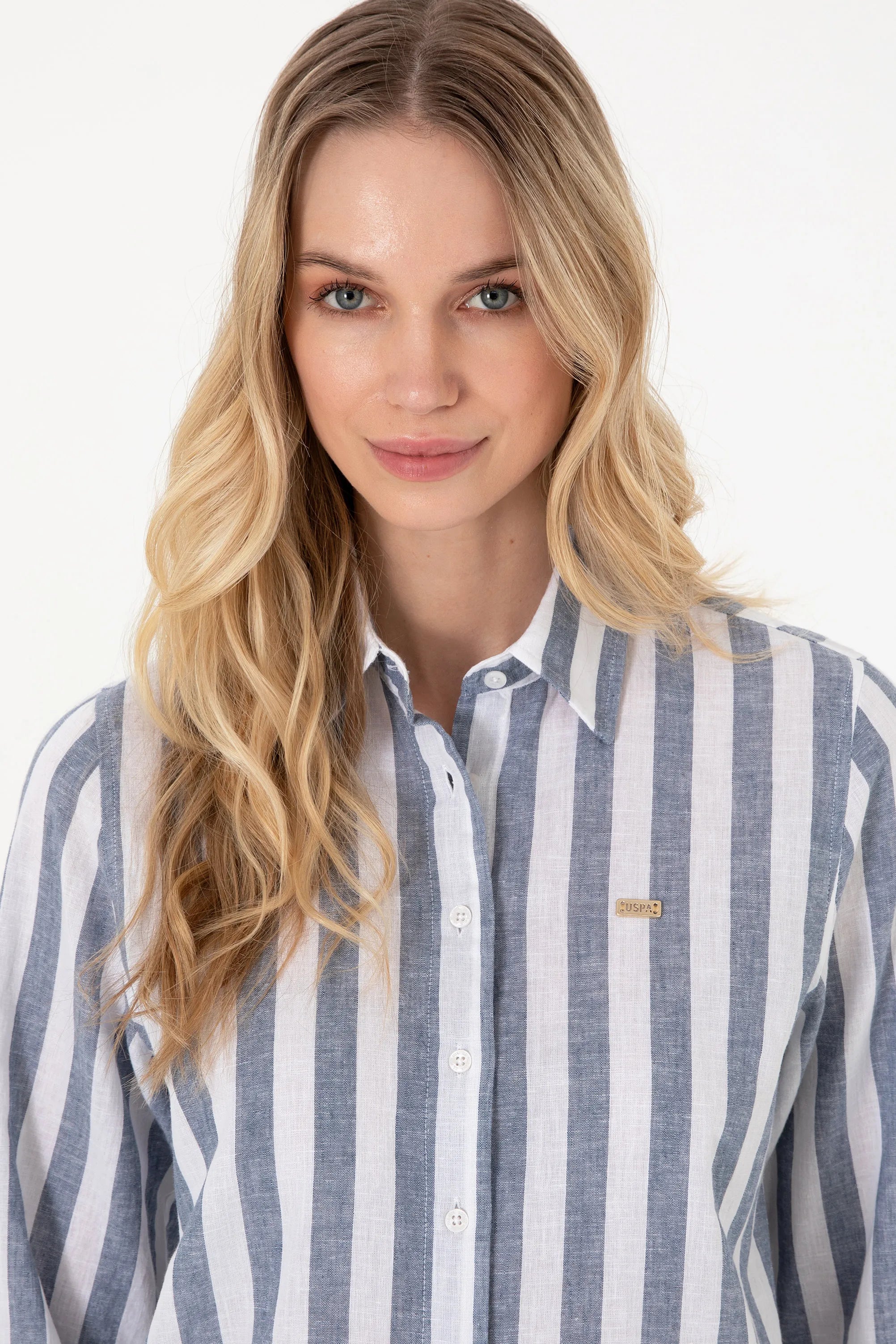 U.S. Polo Assn. Navy Blue Women Navy Blue Shirt Long Sleeve SKU: G082GL0040 2099491_VR033 Image 02