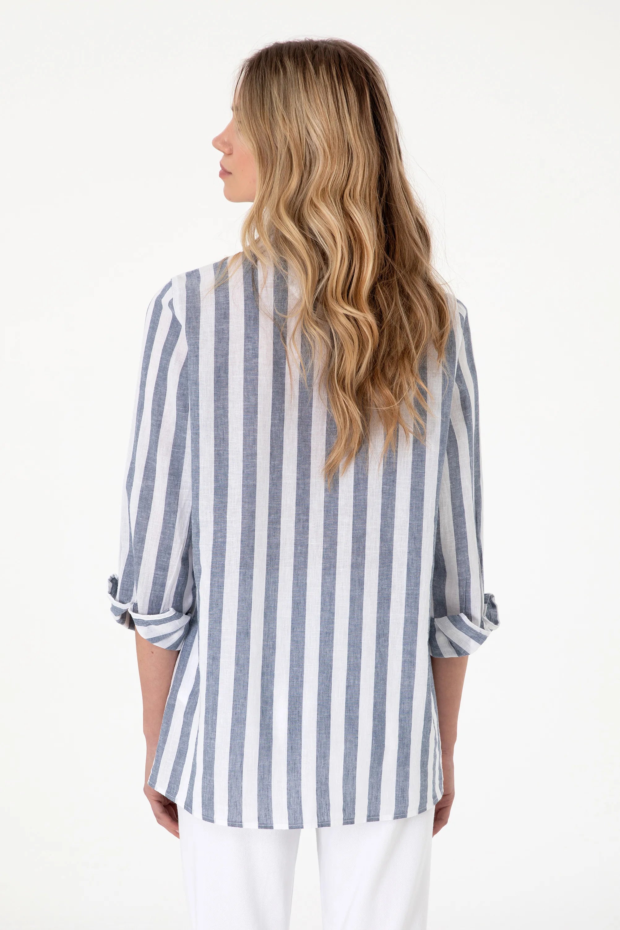 U.S. Polo Assn. Navy Blue Women Navy Blue Shirt Long Sleeve SKU: G082GL0040 2099491_VR033 Image 05