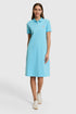 U.S. Polo Assn. Aqua Women Aqua Short Sleeve PiquŽ Polo Knee-Length Dress SKU: G082GL0750 PU-8810_VR007 Image 01