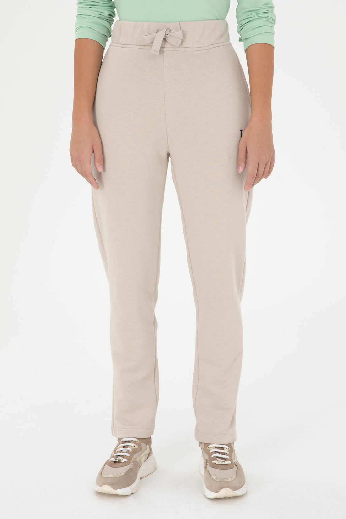 Beige High Waist Sweatpants with Drawstrings_G082GL0OP0 1949818_VR049_02