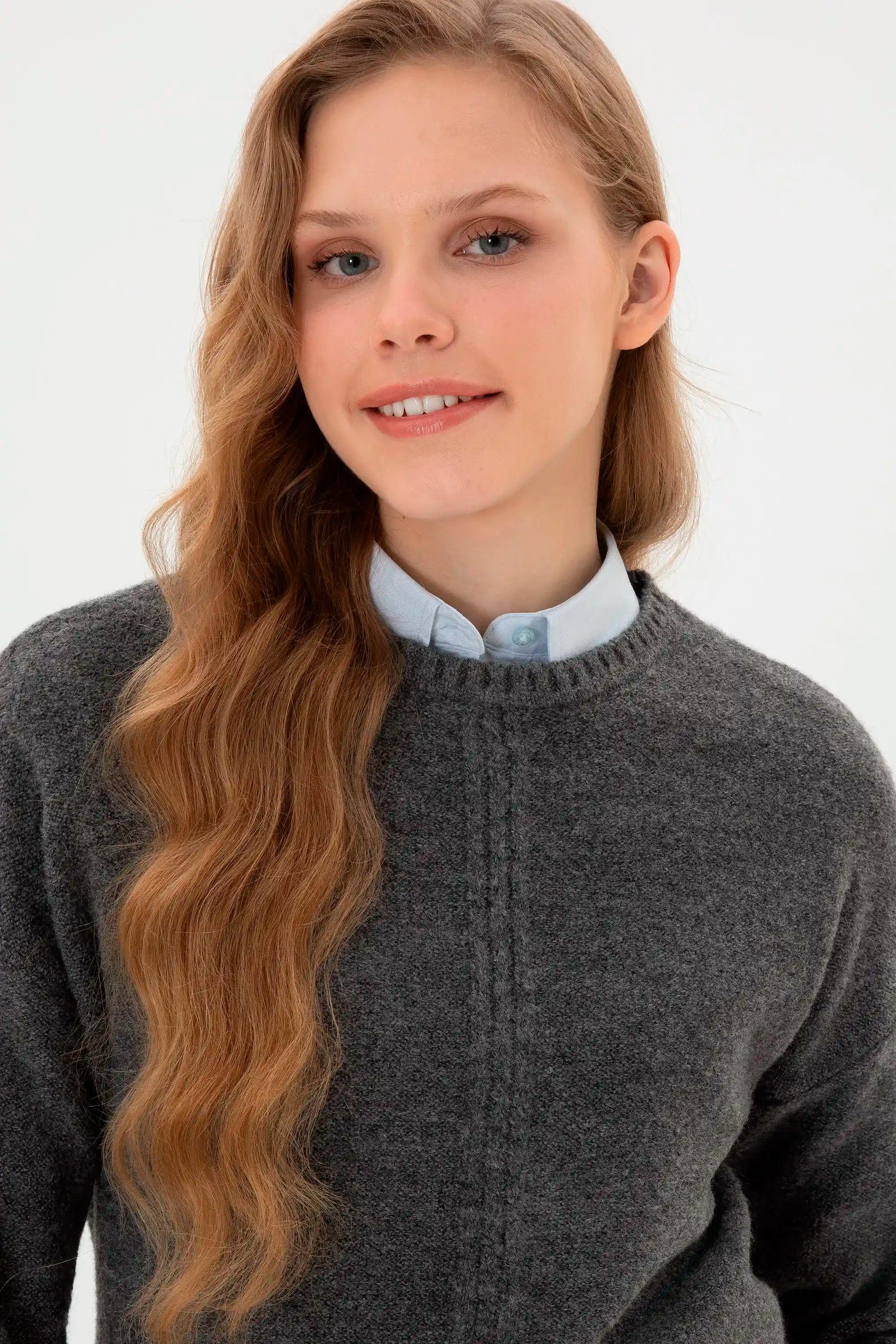 U.S. Polo Assn._Anthracite Mela_Anthracite Mela Knitting Jumper_G082GL0TK0 2228415_VR081_02