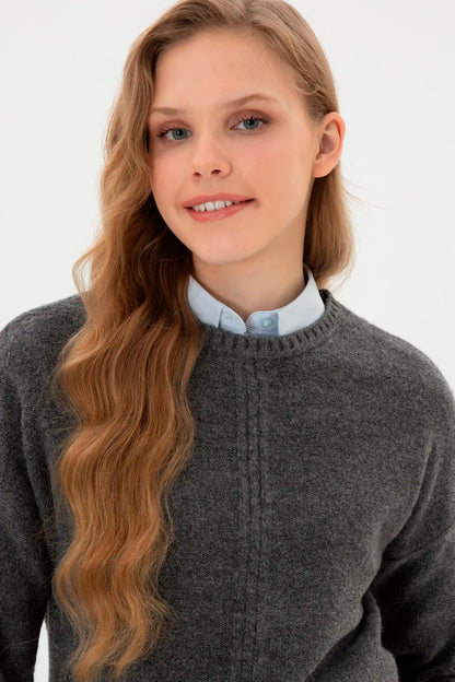 U.S. Polo Assn._Anthracite Mela_Anthracite Mela Knitting Jumper_G082GL0TK0 2228415_VR081_02