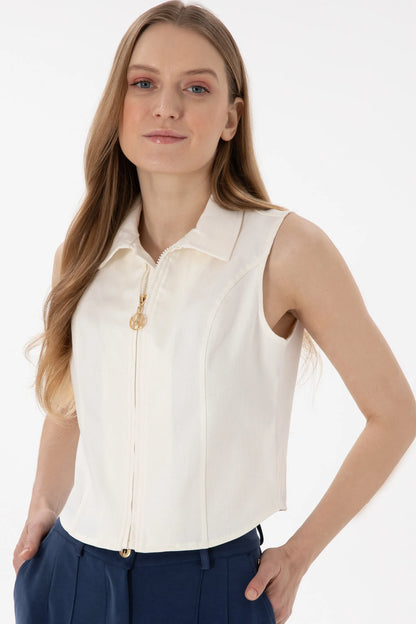 U.S. Polo Assn. Cream Women Cream Shirt SKU: G082SZ0040 2102392_VR071 Image 03