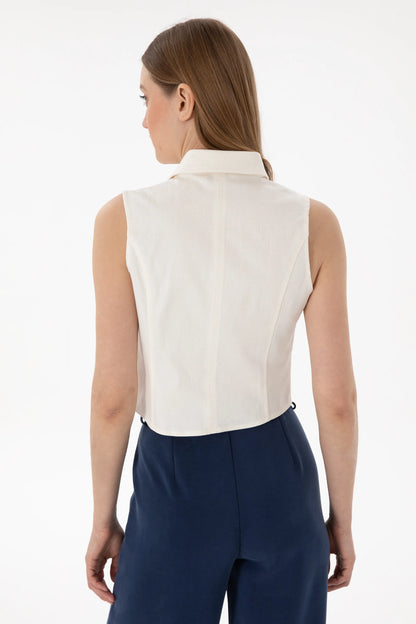 U.S. Polo Assn. Cream Women Cream Shirt SKU: G082SZ0040 2102392_VR071 Image 05