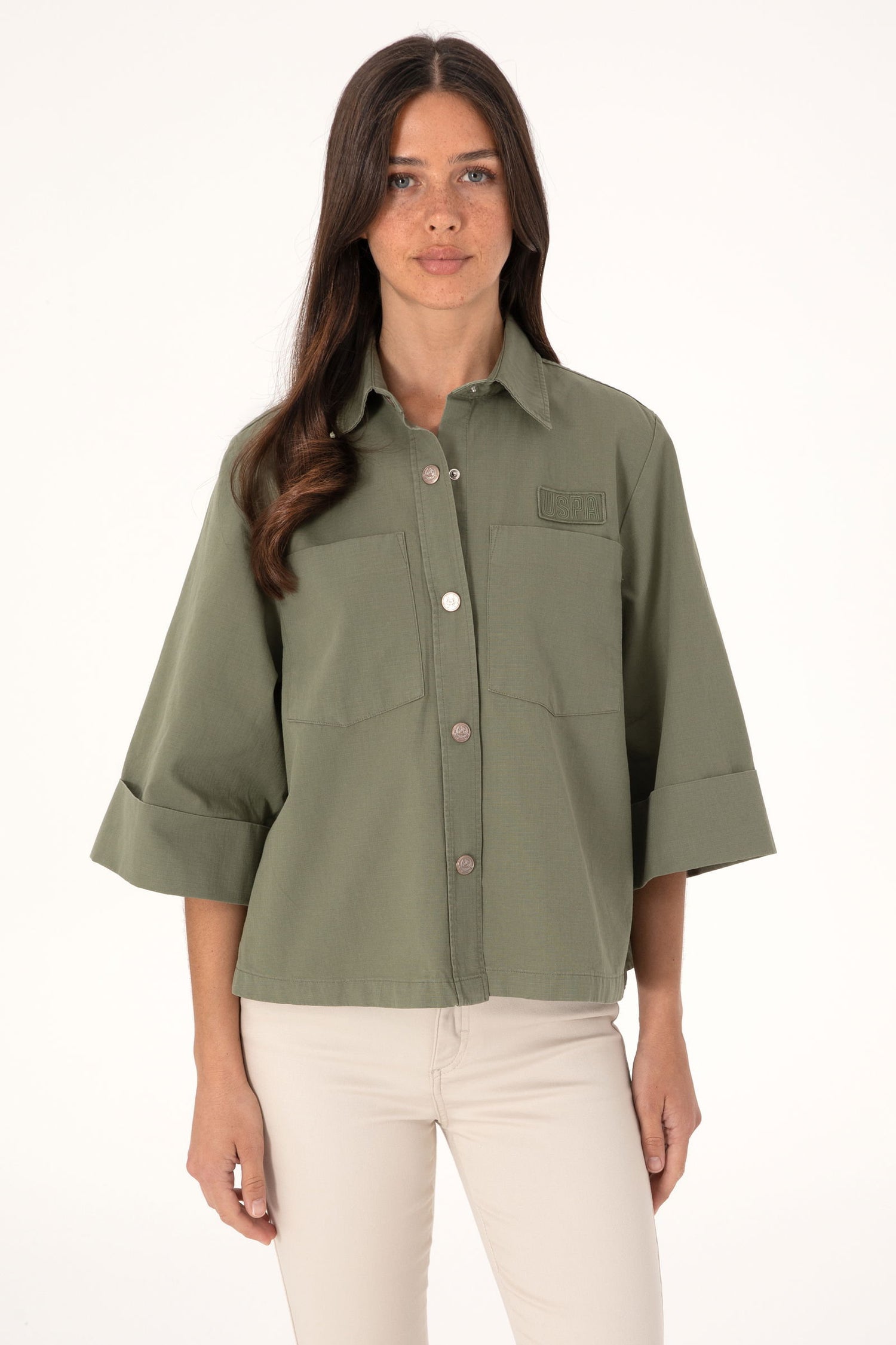 U.S. Polo Assn._Dark Khaki Short Sleeve_G082SZ0040 2102453_VR111_01