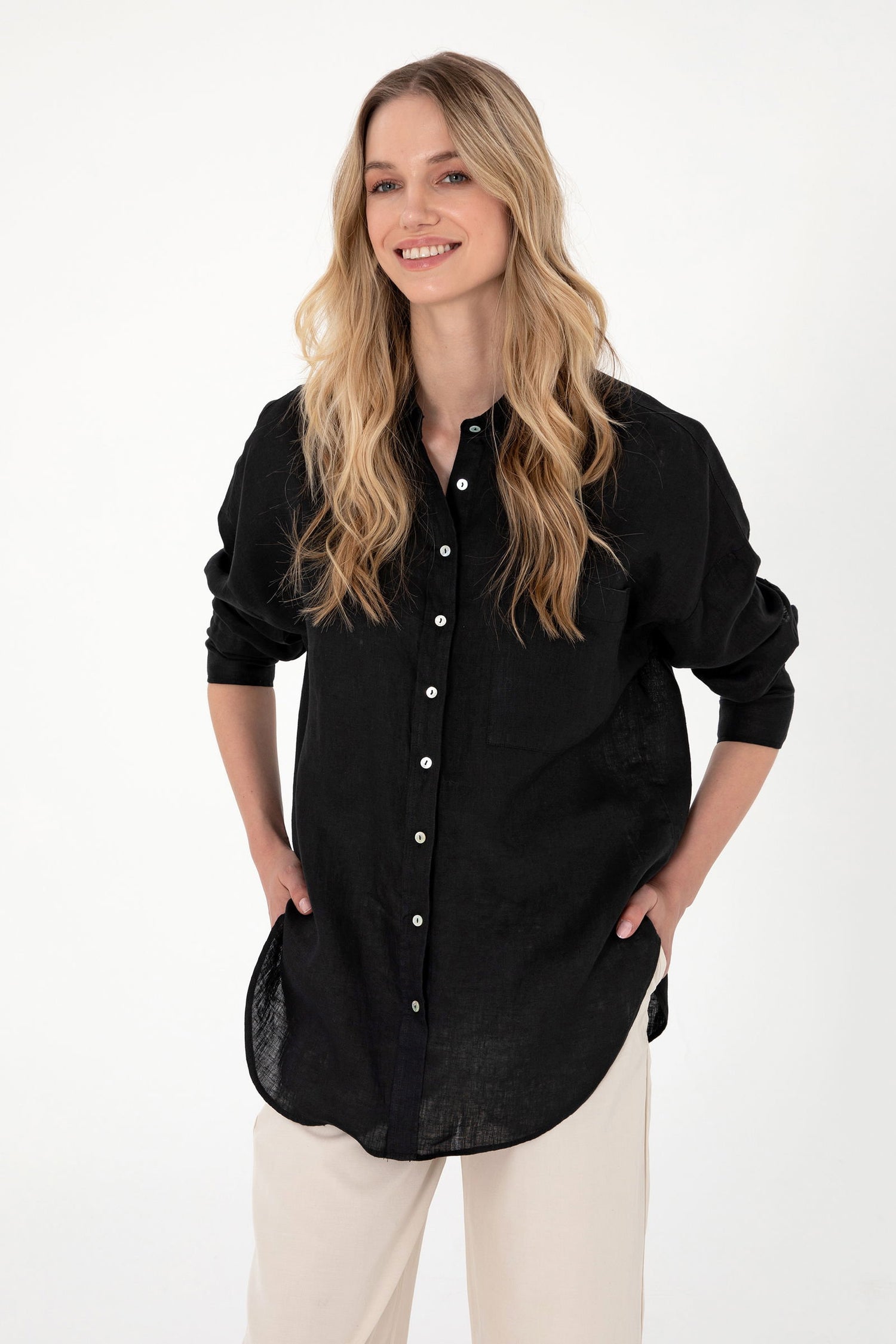 U.S. Polo Assn._Black Shirt Long Sleeve_G082SZ0040 2104215_VR046_01