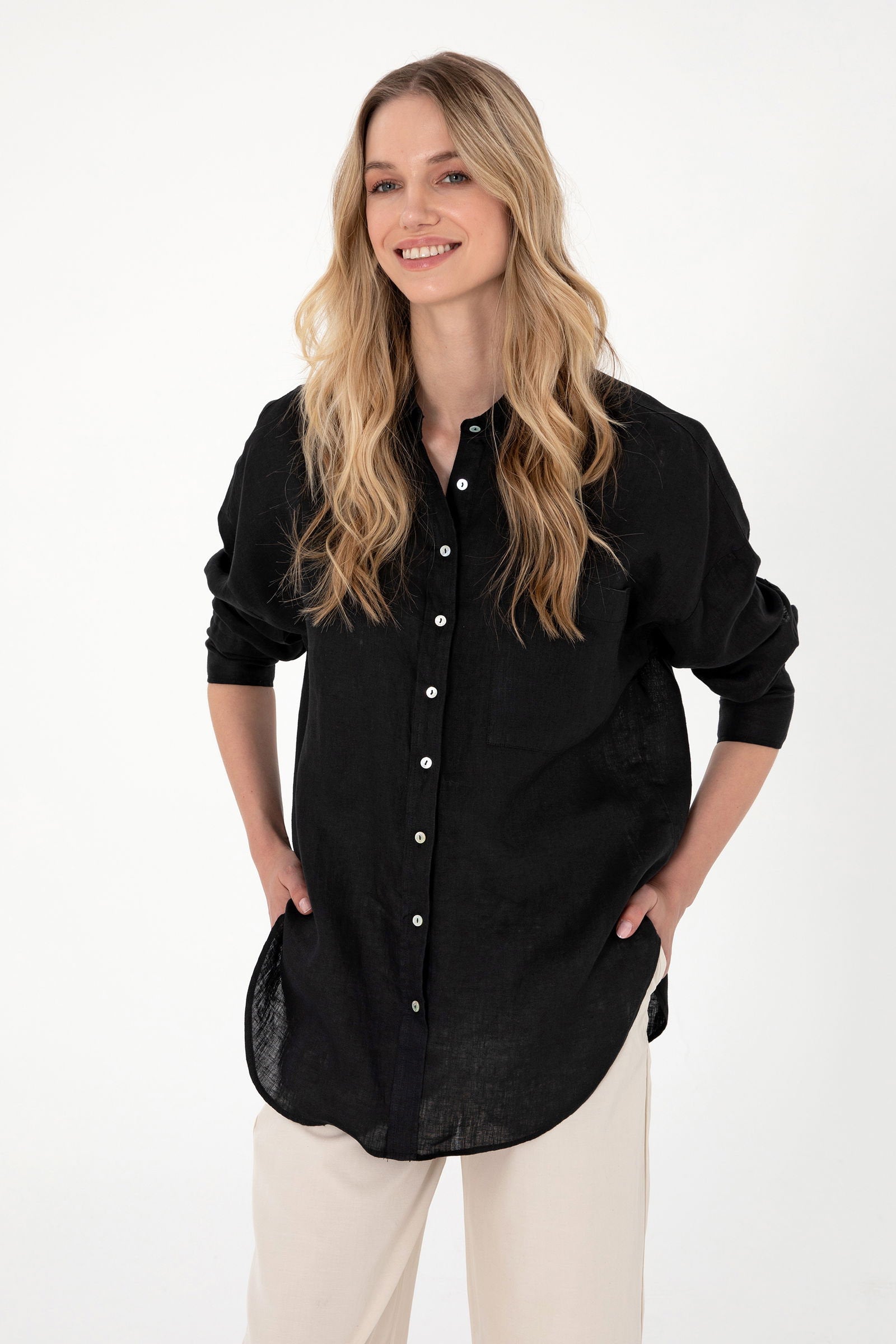 U.S. Polo Assn._Black Shirt Long Sleeve_G082SZ0040 2104215_VR046_01