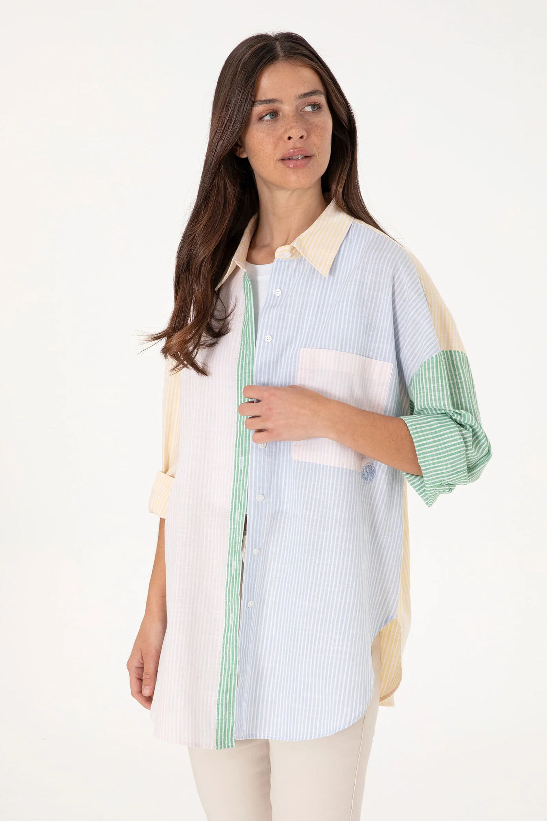 U.S. Polo Assn. Light Pink Women Light Pink Long Sleeve Shirt SKU: G082SZ0040 2163234_VR078 Image 01