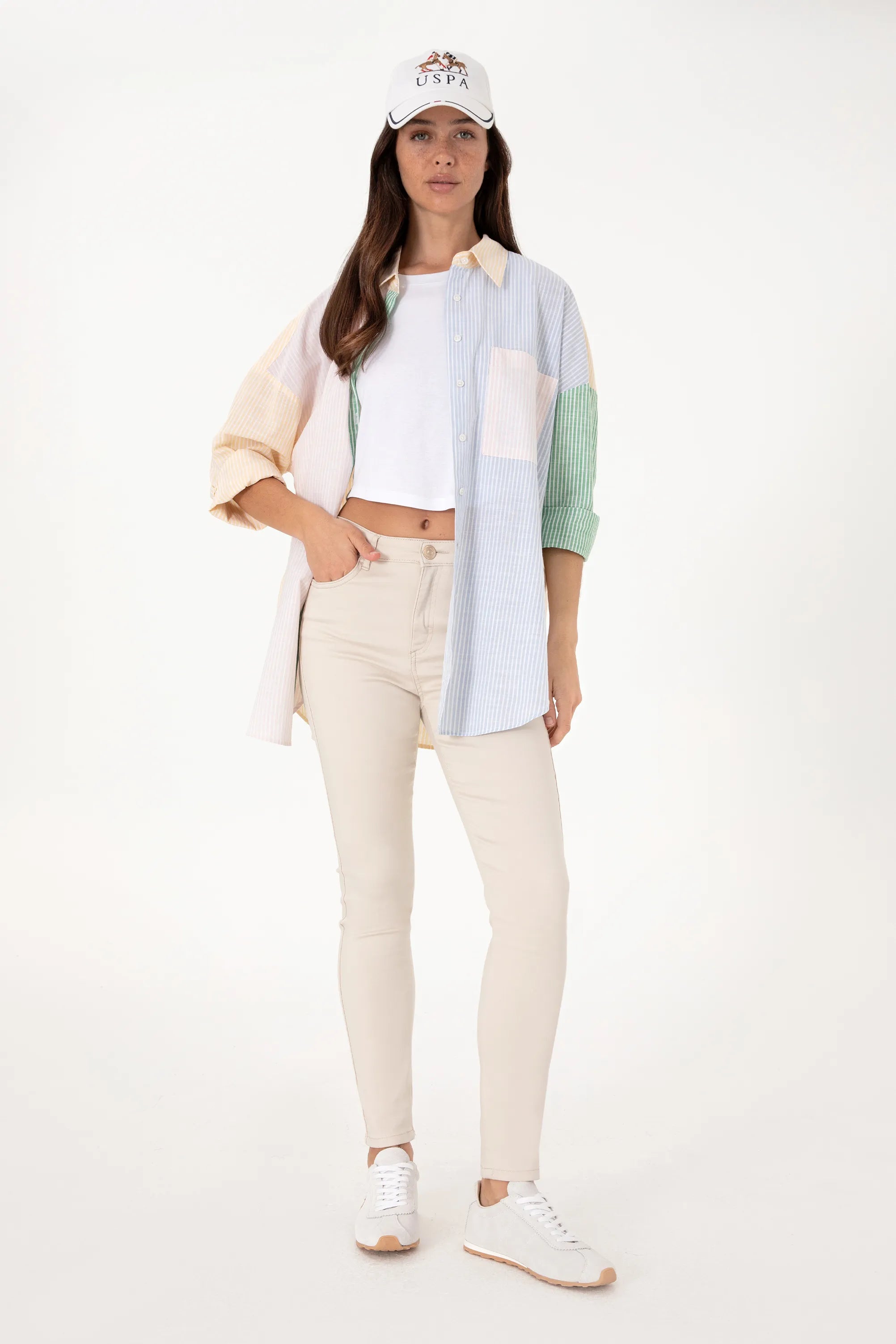 U.S. Polo Assn. Light Pink Women Light Pink Long Sleeve Shirt SKU: G082SZ0040 2163234_VR078 Image 04