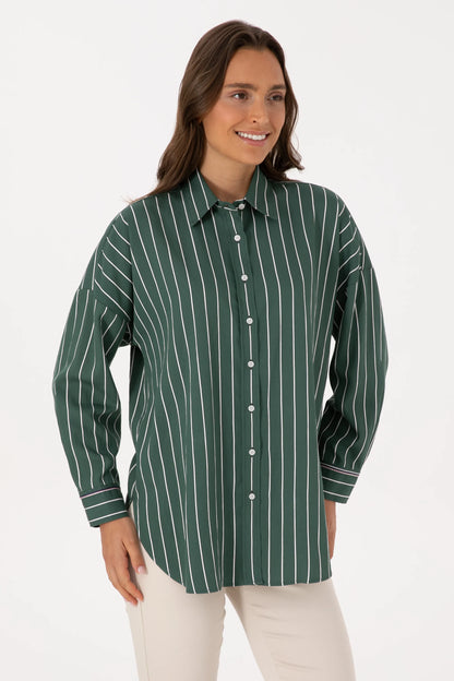 U.S. Polo Assn. Dark Green Women Dark Green Long Sleeve Shirt SKU: G082SZ0040 2237790_VR079 Image 03