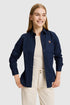 U.S. Polo Assn. Navy Women Navy Long Sleeve Twill Shirt SKU: G082SZ0040 PU-13079_VR033 Image 01