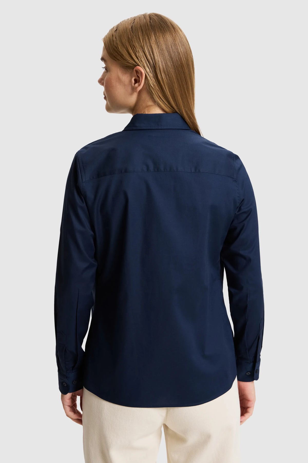 U.S. Polo Assn. Navy Women Navy Long Sleeve Twill Shirt SKU: G082SZ0040 PU-13079_VR033 Image 05