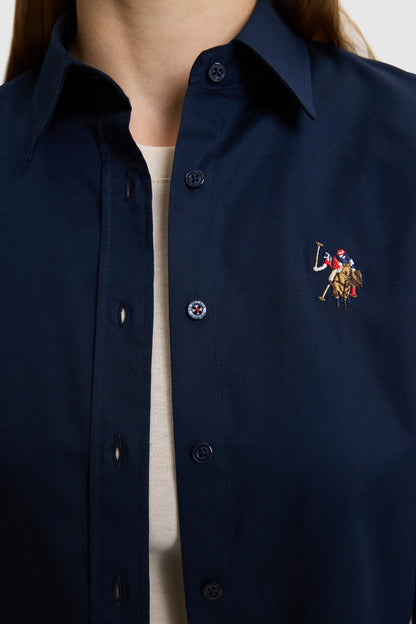 U.S. Polo Assn. Navy Women Navy Long Sleeve Twill Shirt SKU: G082SZ0040 PU-13079_VR033 Image 06