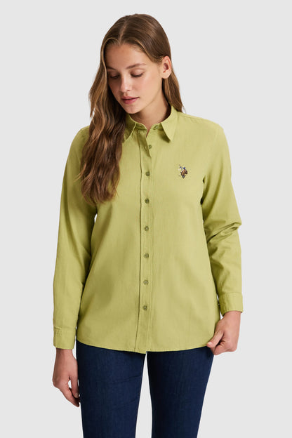 U.S. Polo Assn. Ages Women Sage Long Sleeve Corduroy Shirt SKU: G082SZ0040 PU-8737_VR016 Image 03