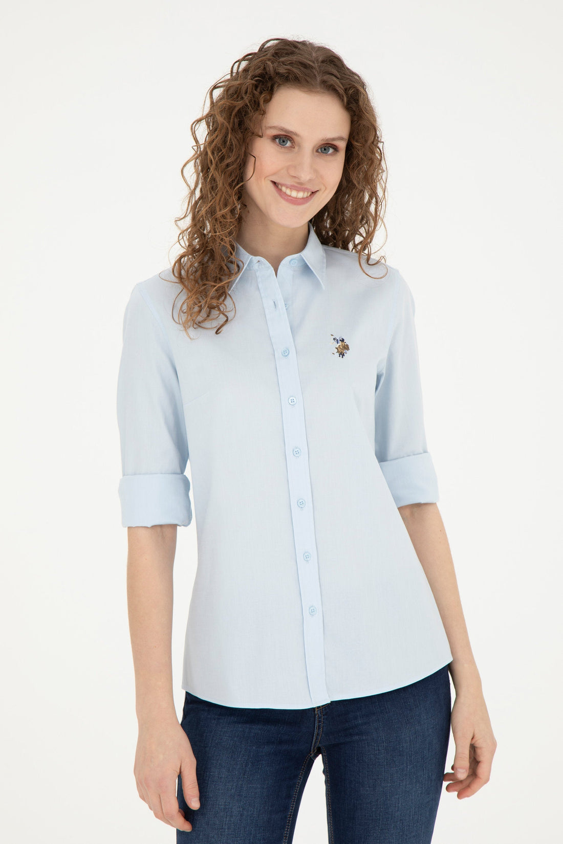 Women Blue Shirt Long Sleeve_G082SZ0040 1840357_VR003_02